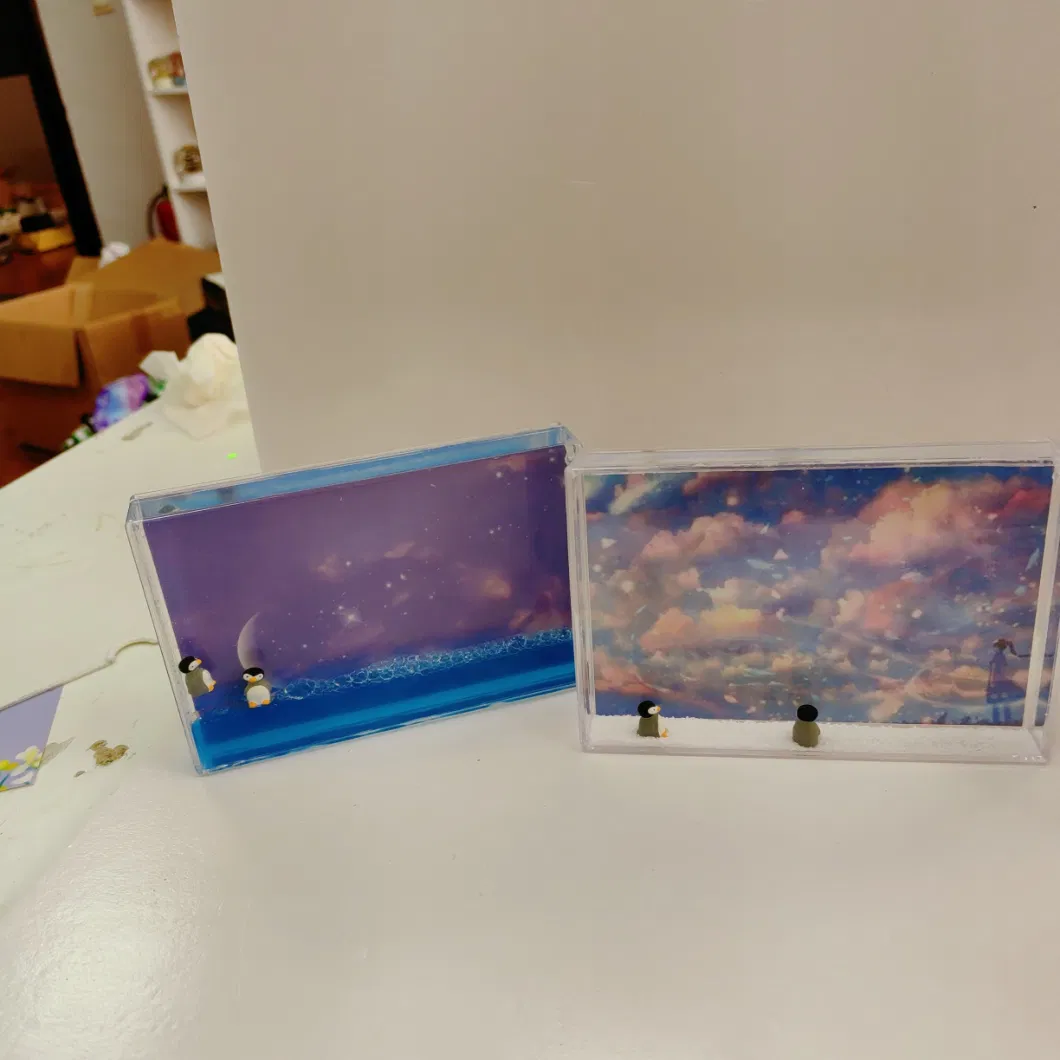 Custom 6X4 Blue Liquid Photo Frame with Floater