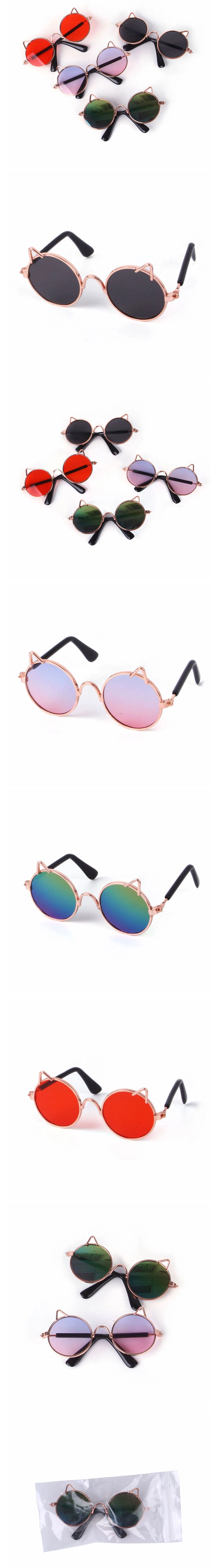 The Cat Who Wore Sunglasses Multi-Color Optional Cool Accessories Oval Frame Sunglasses for Small and Medium-Sized Dogs Cats