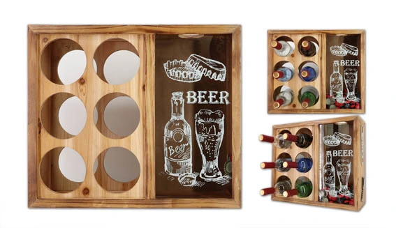 Real Wood Wine Rack and Wine Cork Holder Wooden Wine Bottle Cork Holder Display Shadow Box