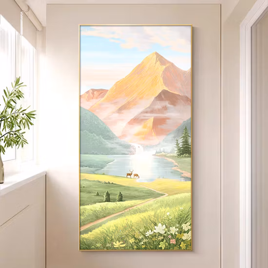 Pinturas de papel decorativo de arte de flor de ouro barato de qualidade de decoração para casa para desenhos da série 3