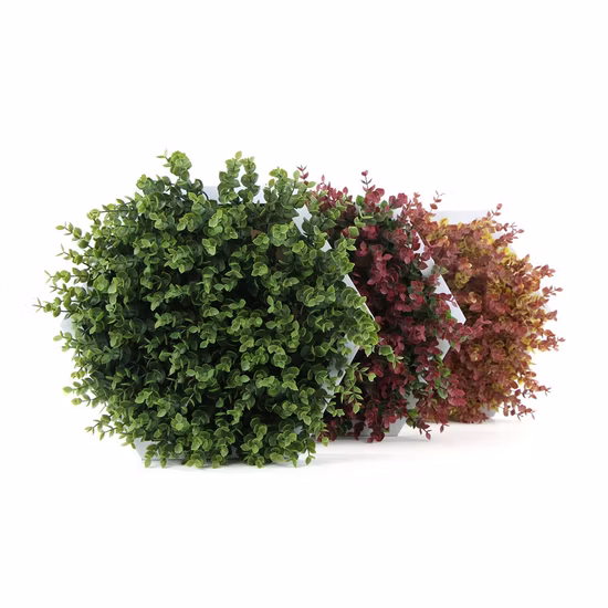Uland Vários Estilos Hexagonal Casa Decorativa Planta Falsa Quadro 3D Arte de Parede Parede Verde