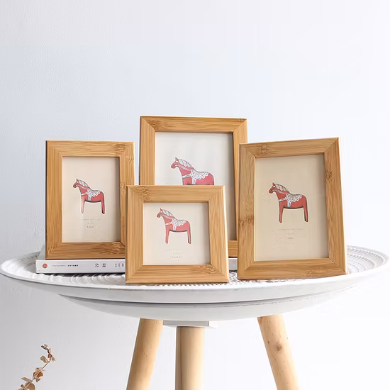 Personalizado quadrado prata barato longo gravado oval carvalho bebê caixa exclusiva molduras para fotos